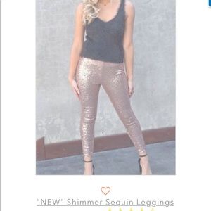 Sequence gold leggings